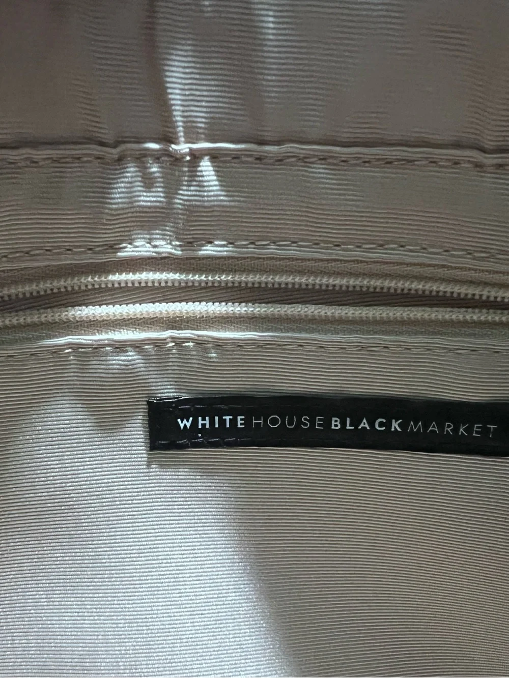White House Black Market Black & White Snake-Print Ring Handle Clutch